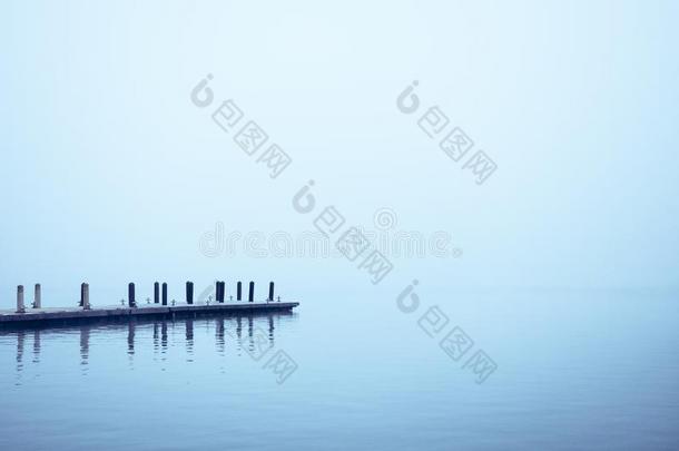 码头湖码头水背景自然风景