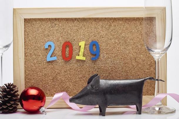 幸福的新的年猪