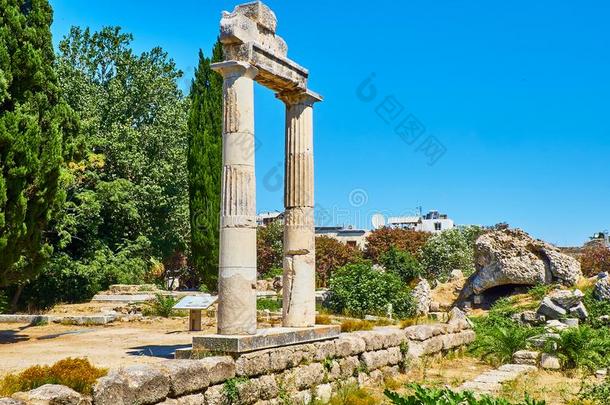 古代的集会关于科斯科斯岛.南方爱琴海(地中海的一部分地区,希腊