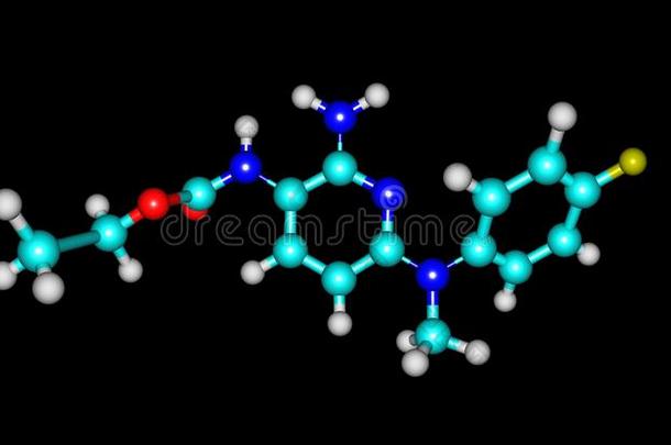 分子的结构关于氟吡汀隔离的向黑的