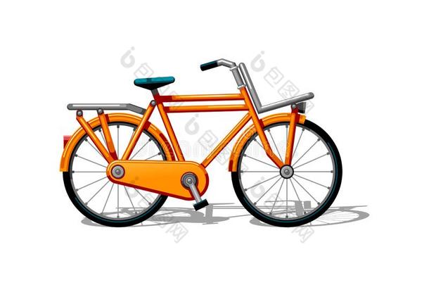 都市的家庭自行车平的矢量.都市的自行车,利热和运动