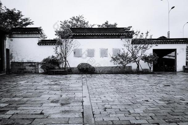 无锡惠山。古代的城镇风景