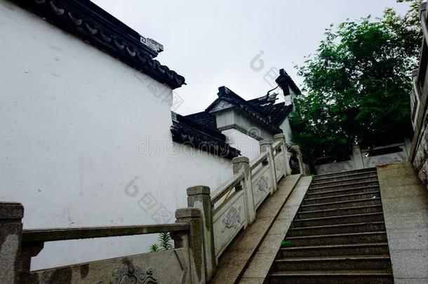 无锡惠山。古代的城镇风景