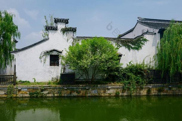 当口<strong>风景</strong>,古代的城镇关于无锡,江苏省份,中国
