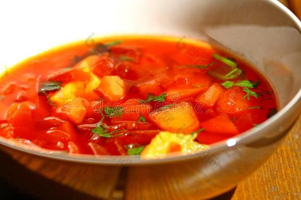 俄国的红色的-甜菜汤罗宋汤.一蔬菜汤