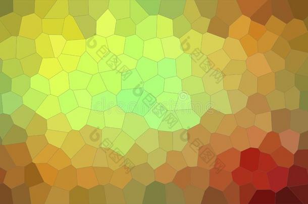 说明关于红色的,绿色的和<strong>黄色</strong>的彩色粉笔中部大小六边形