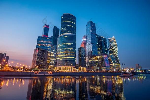 全景画关于莫斯科城市-<strong>新</strong>的<strong>现代</strong>的<strong>国</strong>际的商业分
