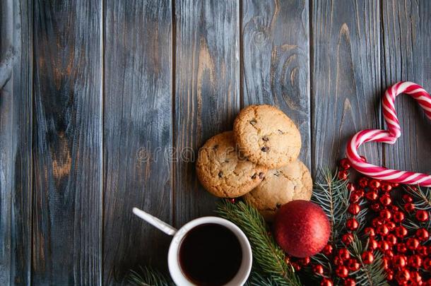 咖啡豆杯子饼干假日布置圣诞节空闲时间