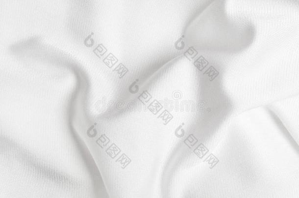 有皱纹的质地关于白色的合成的织物