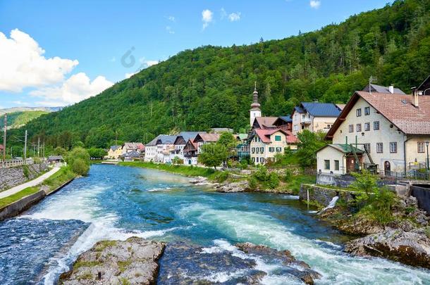 风景优美的照片-明信片看法关于Lauffen山村民采用指已提到的人
