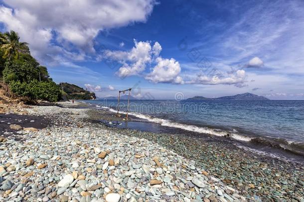蓝色石头海滩采用升华产物