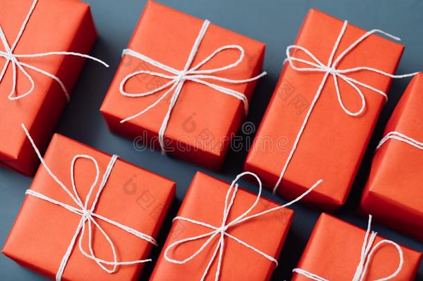 赠品购物红色的盒选择假日传统