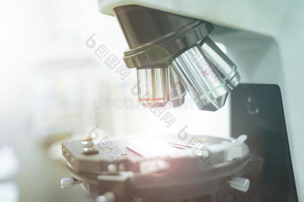 实验室显微镜,科学和研究观念