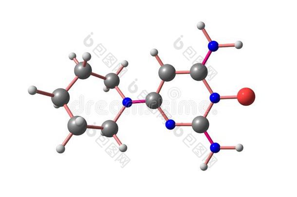 长压定分子的结构隔离的向白色的