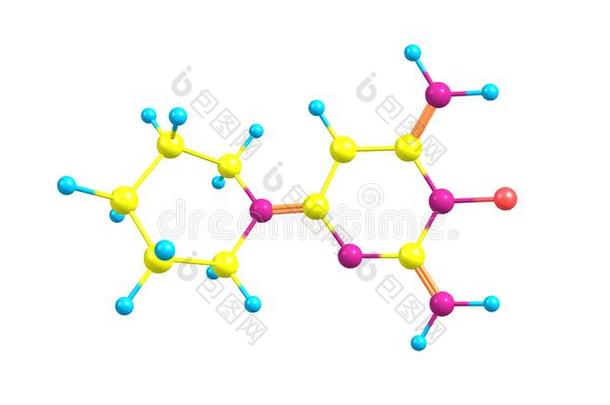 长压定分子的结构隔离的向白色的