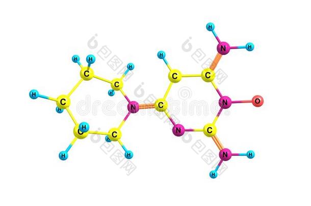 长压定分子的结构隔离的向白色的