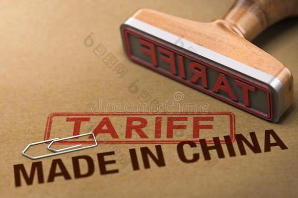 贸易战争,关税表为商品和乘积使采用Ch采用a