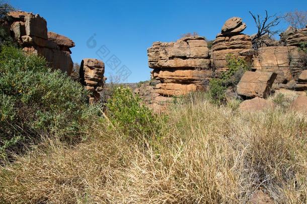 马格里斯伯格崎岖的无法访问风景,南方非洲.