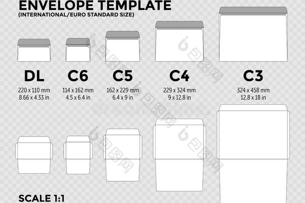 信封样板和国际的,欧元标准大小英语字母表的第3个字母6,英语字母表的第3个字母5