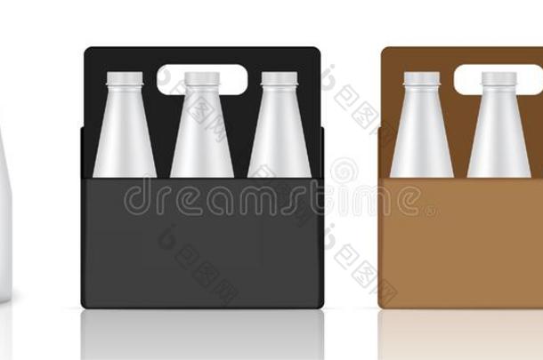 愚弄在上面现实的瓶子,尤指装食品或液体的)硬纸盒,盒和包装喝生产