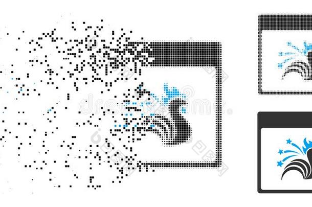 破裂像素化的﹔图像模糊的半音闪耀公<strong>鸡日历</strong>页