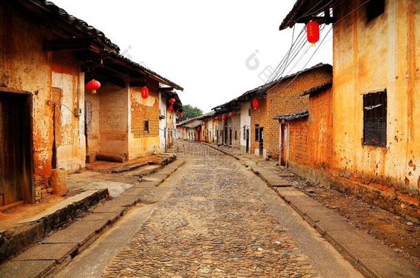 长度古代的村民关于汕头城市,广东,中国