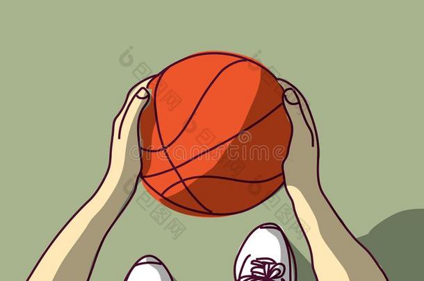 运动篮球<strong>手脚</strong>和球顶看法