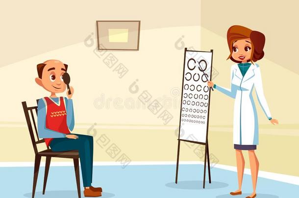 眼科医生视觉测试观念