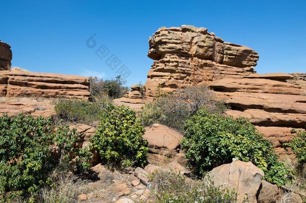 马格里斯伯格崎岖的无法访问风景,南方非洲.