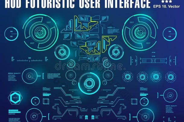 皮蓝色<strong>界面</strong>仪表板,实质上的现实<strong>界面</strong>,未来派