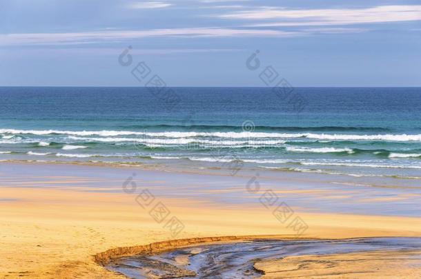 Eoropie公司海滩海景画,岛关于吊楔,苏格兰