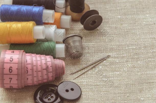 缝纫线和为编结物,作品关于女裁缝