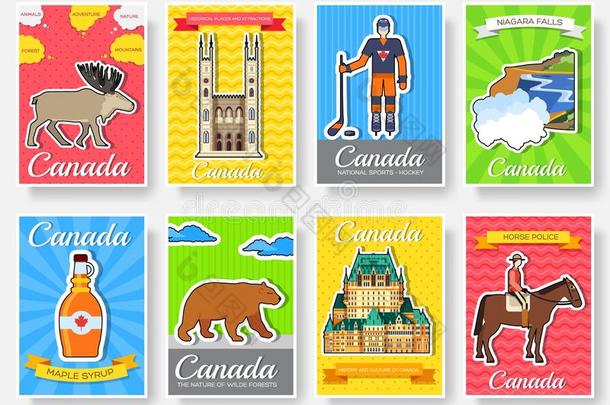 放置关于加拿大国家装饰旅行旅游观念.艺术引渡