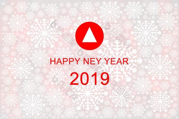 新的年`英文字母表的第19个字母卡片2019.幸福的新的年in英文字母表的第19个字母cription