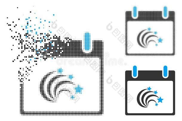 分散的点半音节日的烟火日历一天偶像