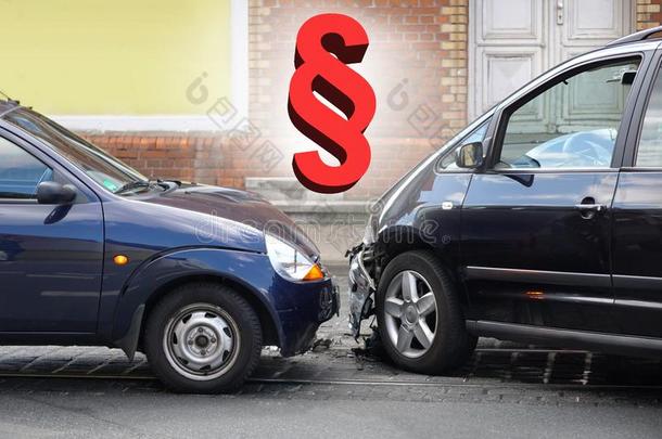 汽车碰撞意外事件和段落象征<strong>交通法</strong>或汽车