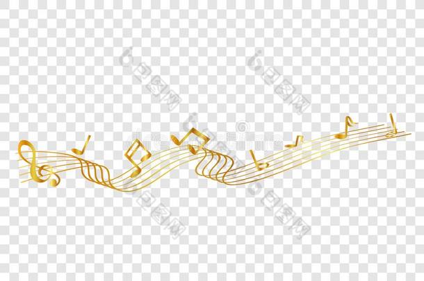 金色的音乐的笔记波浪状的线条,为你的元素设计,在transformer-reactorassembly变压器-反应堆装置