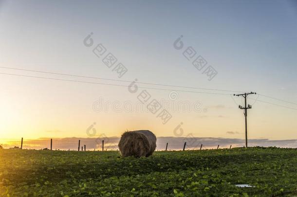 乡下的日落风景越过海岬外景,岛关于吊楔,分摊财政负担