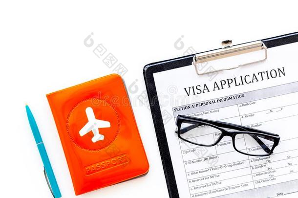 签证处理,登记.签证适用形状在近处帕斯波