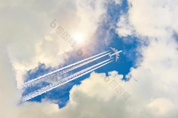 飞机苍蝇高的采用指已提到的人天,一旅行通过指已提到的人云一nd