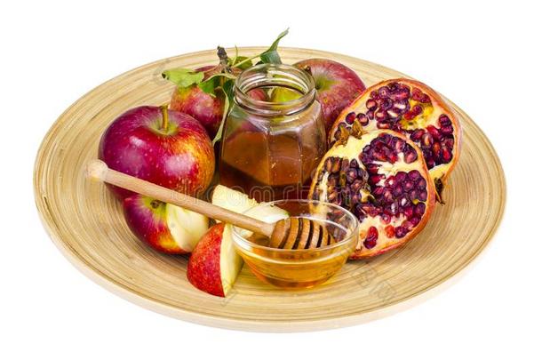 罗什哈沙纳犹太人的假日观念.蜂蜜,苹果和石榴