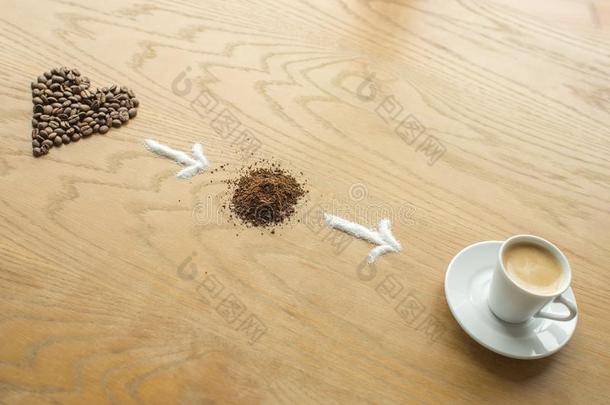 咖啡豆豆,地面咖啡豆,一杯子关于咖啡豆一ndsug一r.