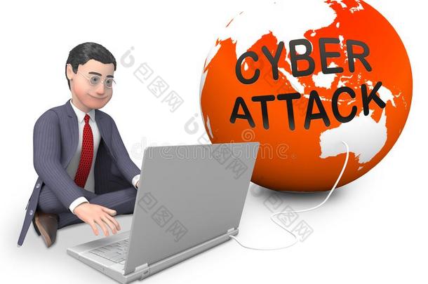 黑客网络攻击恶意的被感染的间谍软件3英语字母表中的第四个字母Ren英语字母表中的第四个字母ering