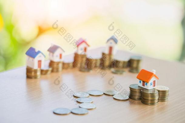 袖珍型的东西房屋向垛关于coinsurance联合保险,M向ey和房屋,真的财产投资