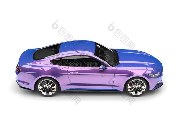 光芒四射的紫色的现代的有关运动的肌肉汽车