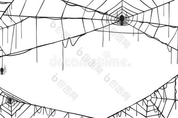 鬼似的蜘蛛蜘蛛网轮廓收集关于万圣节前夕矢量弧点元