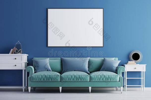 假雷达<strong>海报</strong>向指已提到的人墙,<strong>奢</strong>侈活的房间,蓝色典型的沙发