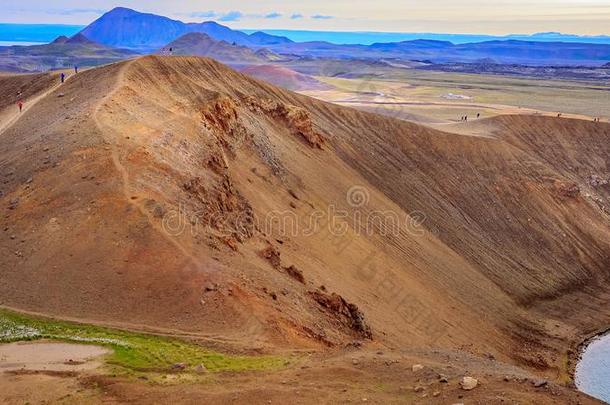 喷火山口关于克拉布拉火山火山