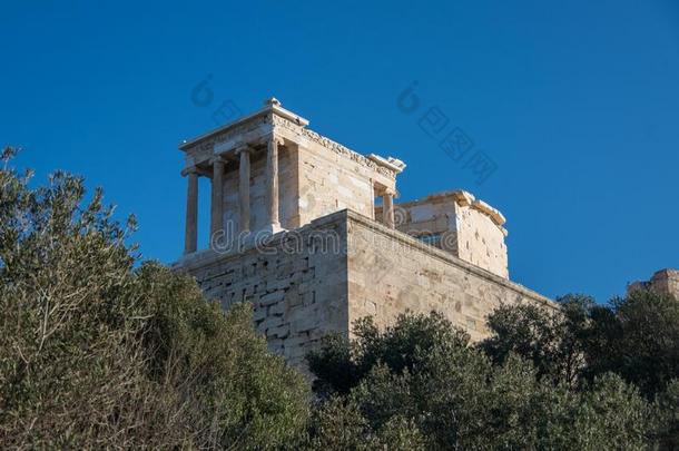 庙关于雅典娜耐克向指已提到的人古希腊城市的卫城采用A指已提到的人ns.