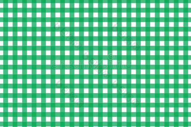 绿色的有条纹或方格纹的棉布无缝的模式.质地从菱形/平方为